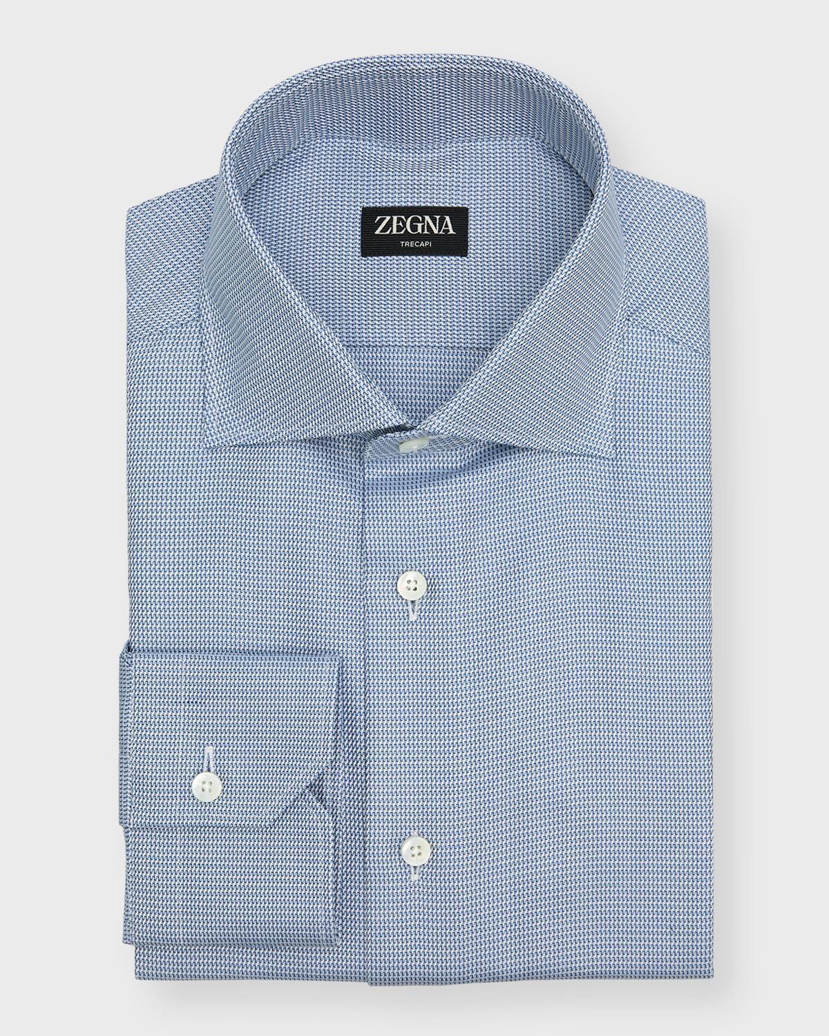 Mens Trecapi Cotton Micro-Print Dress Shirt Product Image