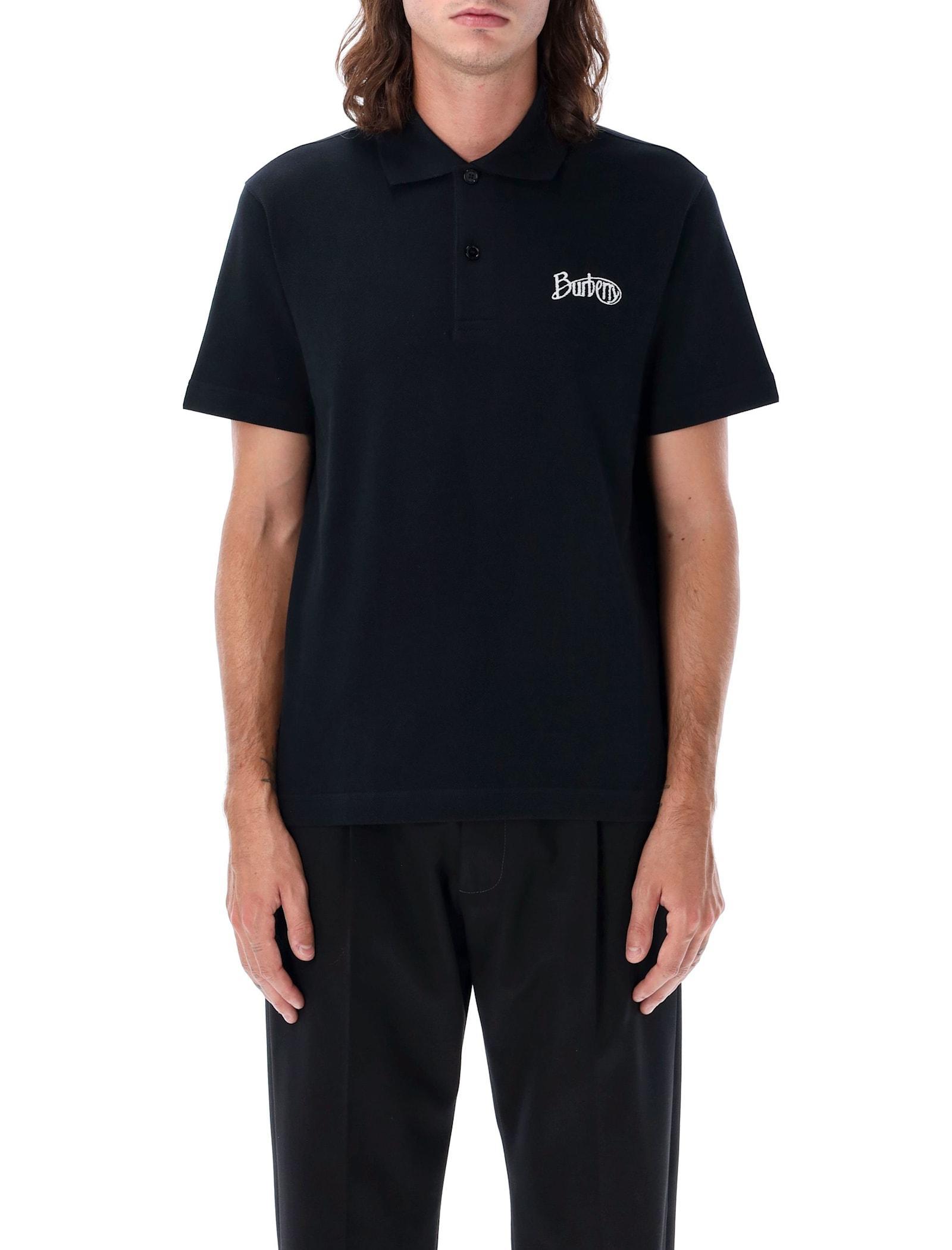 Cotton Polo Shirt In Coal Product Image