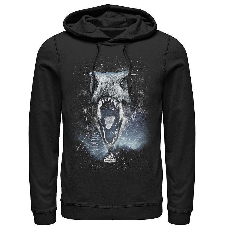 Mens Jurassic World T-Rex Roaring Constellation Hoodie Product Image