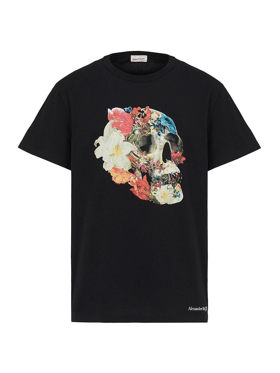 Mens Skull Logo Cotton T-Shirt Product Image