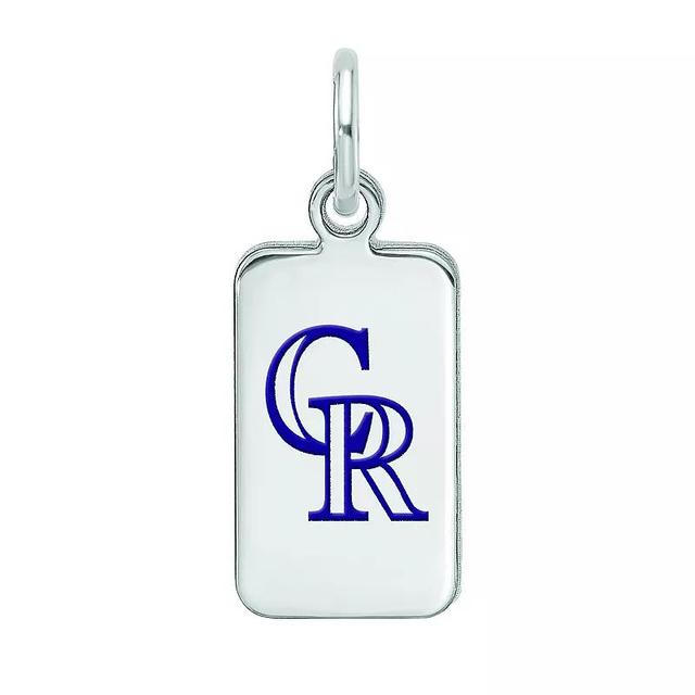 LogoArt Sterling Silver Colorado Rockies Enameled Tag Pendant, Womens Product Image