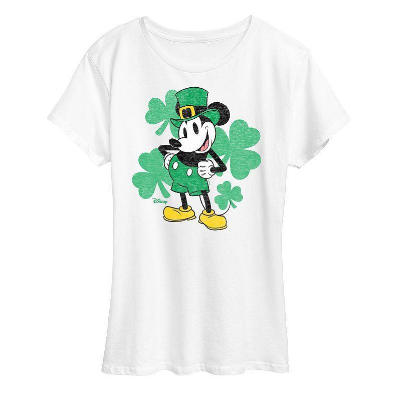 Disneys Mickey Mouse Womens Leprechaun Graphic Tee Product Image