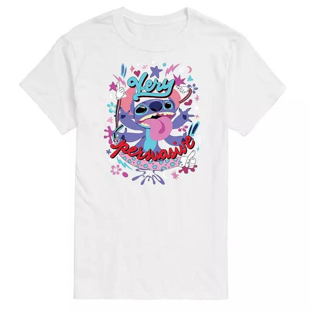 Disneys Lilo & Stitch Big & Tall Very Persuasive Graphic Tee, Mens Blue Product Image