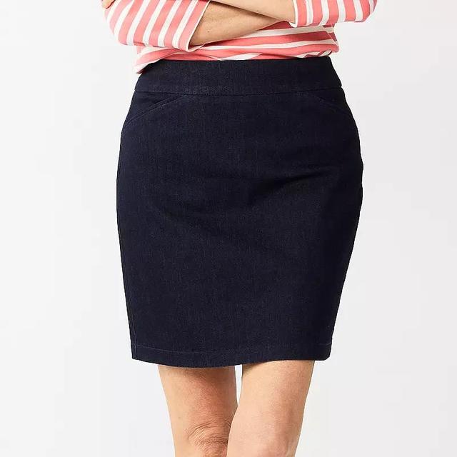 Petite Croft & Barrow Effortless Stretch Skort, Womens Dark Blue Product Image