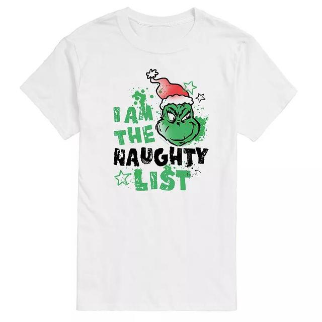 Big & Tall Dr. Seuss The Grinch I Am The Naughty List Graphic Tee, Mens Product Image