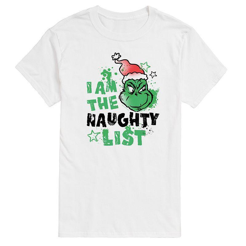 Big & Tall Dr. Seuss The Grinch Face Graphic Tee, Mens Product Image