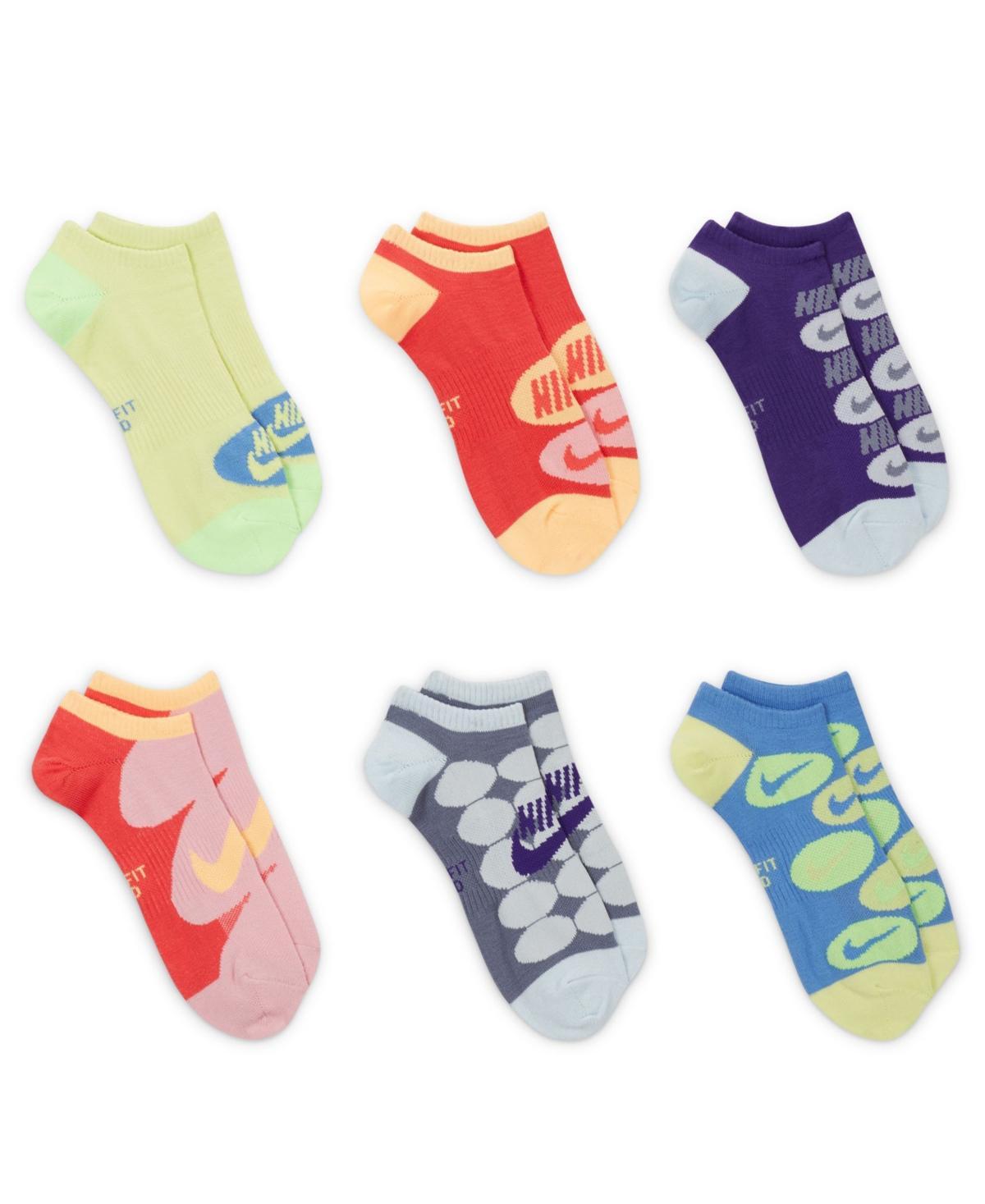 Unisex Everyday 6-pk. Lightweight No-show Training Socks In Multicolor,pink Product Image