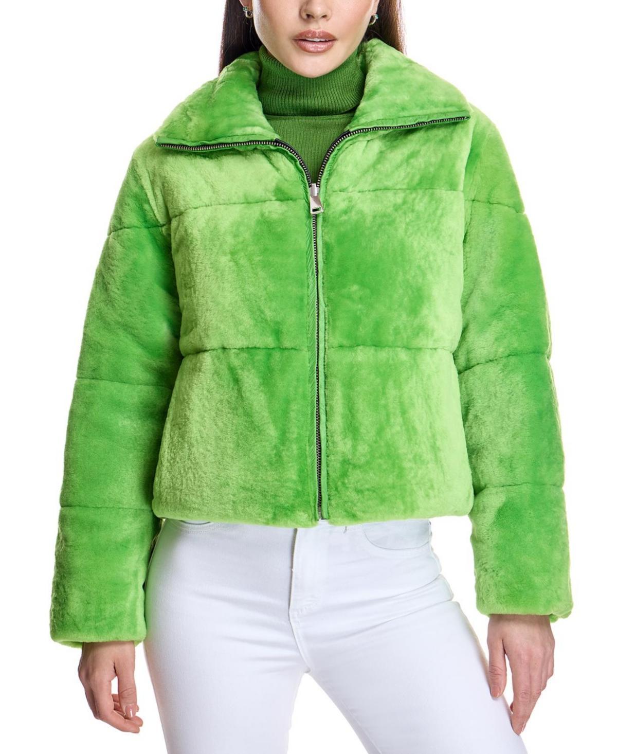 Julia & Stella by Maximilian Womens Cropped Shearling Jacket Product Image