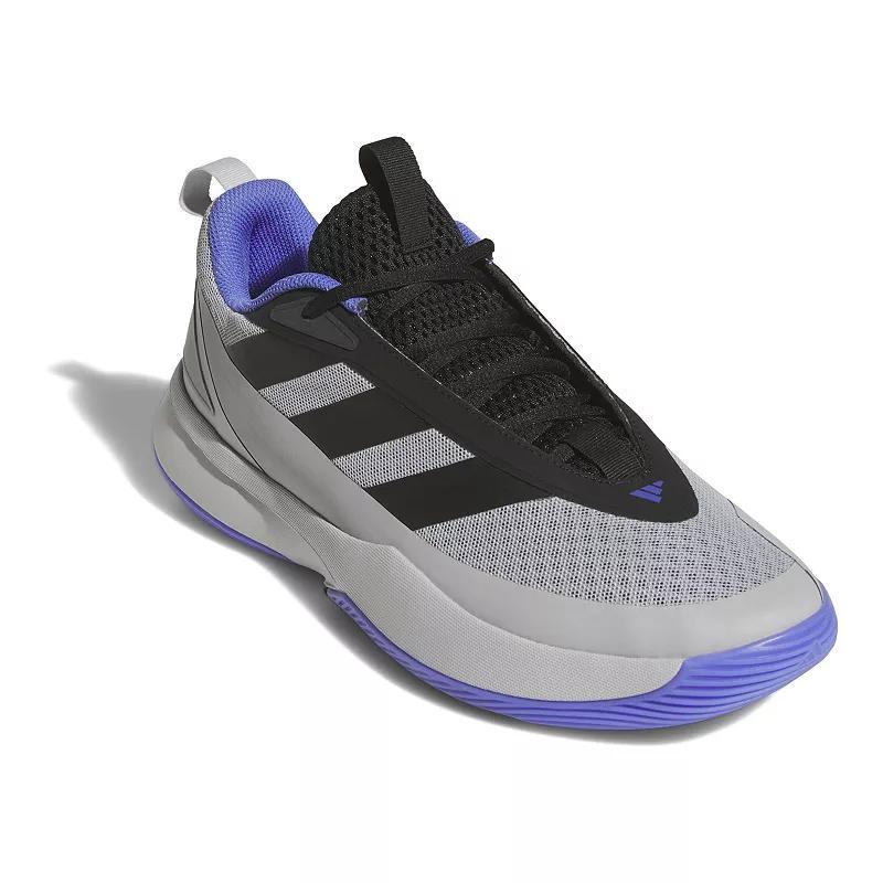 adidas Front Court 2.0 Mens Basketball Shoes Gray Black Blue Blue Product Image