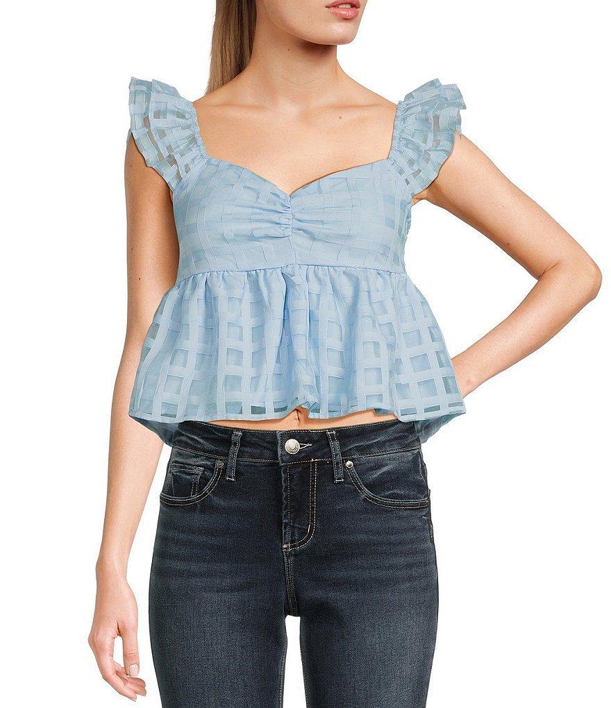 Evolutionary Organza Plaid Top Product Image