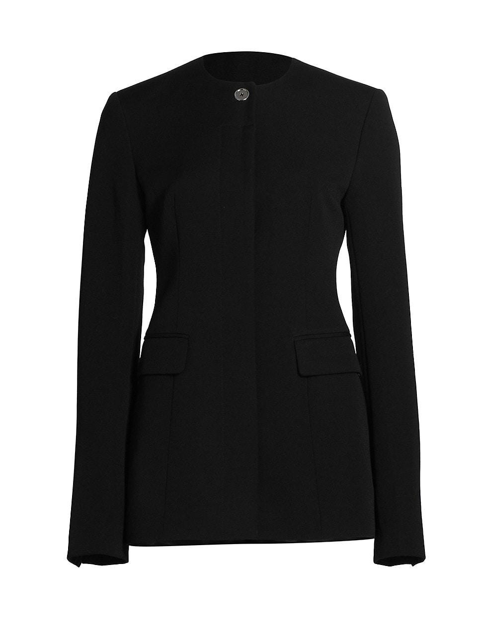 Womens Collarless Cinched Jacket Product Image