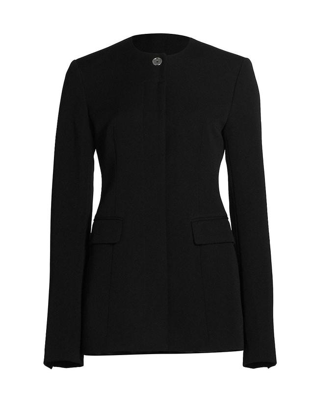 Womens Collarless Cinched Jacket Product Image