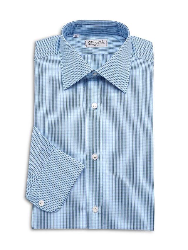 Mens Check Cotton Button-Front Shirt Product Image