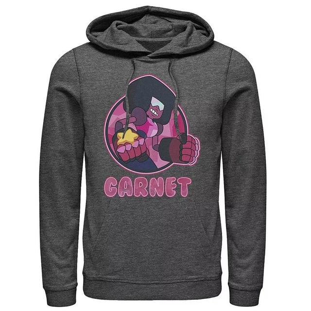 Mens Cartoon Network Steven Universe Garnet Circle Portrait Hoodie Grey Heather Product Image