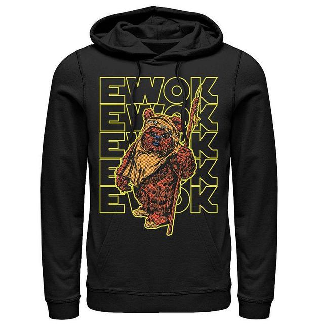 Mens Star Wars Ewok Word Stack Portrait Hoodie Product Image