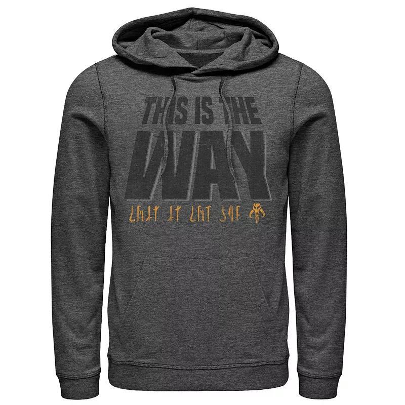 Mens Star Wars The Mandalorian This Is The Way Fade Hoodie Grey Heather Product Image