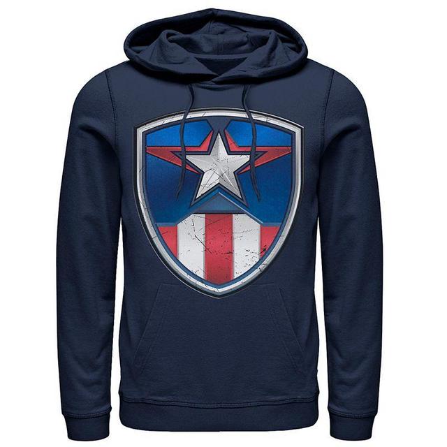 Mens Marvel Captain America Armor Suit Graphic Hoodie Blue Product Image