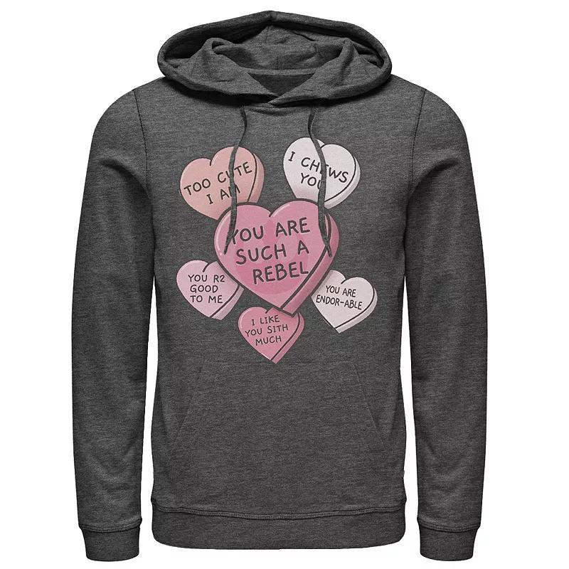 Mens Star Wars Valentines Day Candy Heart Quotes Hoodie Product Image