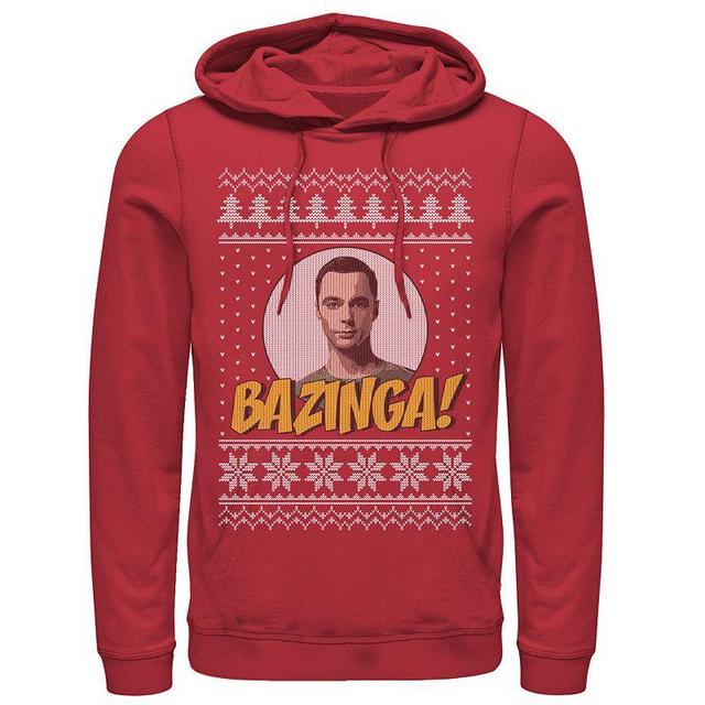 Mens The Big Bang Theory Bazinga Holiday Pattern Hoodie Product Image