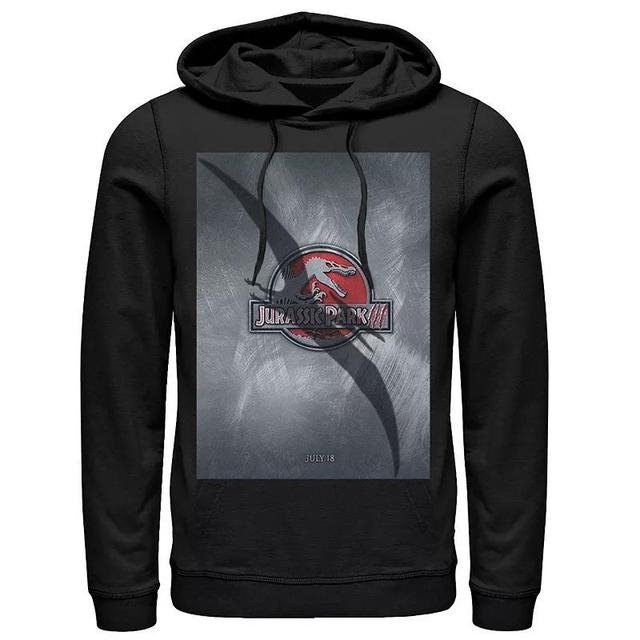 Mens Jurassic Park 3 Movie Poster Pterodactyl Hoodie Blue Product Image