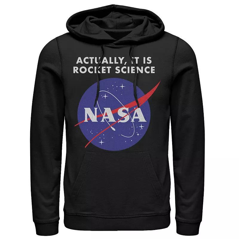 Mens NASA Logo Actually It Is Rocket Science Hoodie Product Image