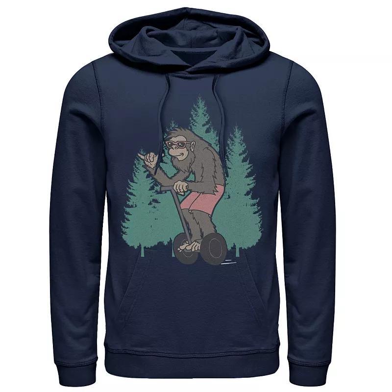 Mens Sasquatch On A Segway Sketch Hoodie Blue Product Image