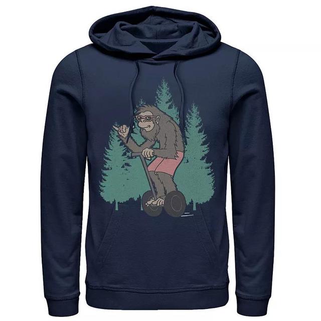 Mens Sasquatch On A Segway Sketch Hoodie Blue Product Image