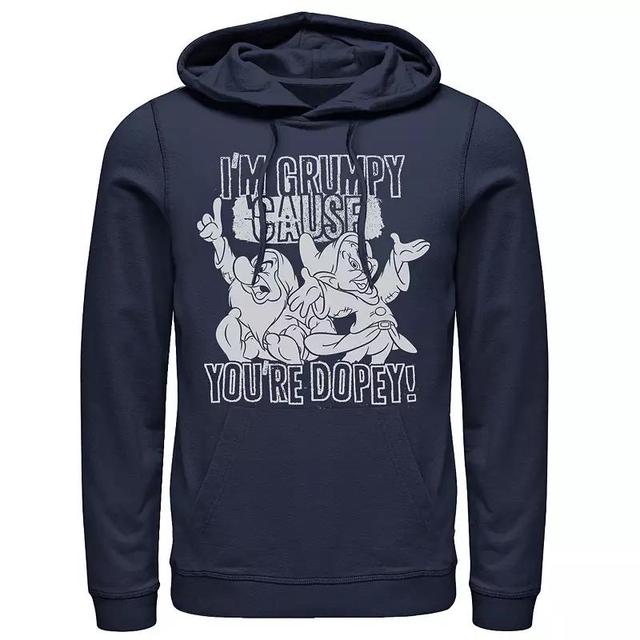 Mens Disney Snow White Grumpy Cause Youre Dopey Pullover Hoodie Blue Product Image