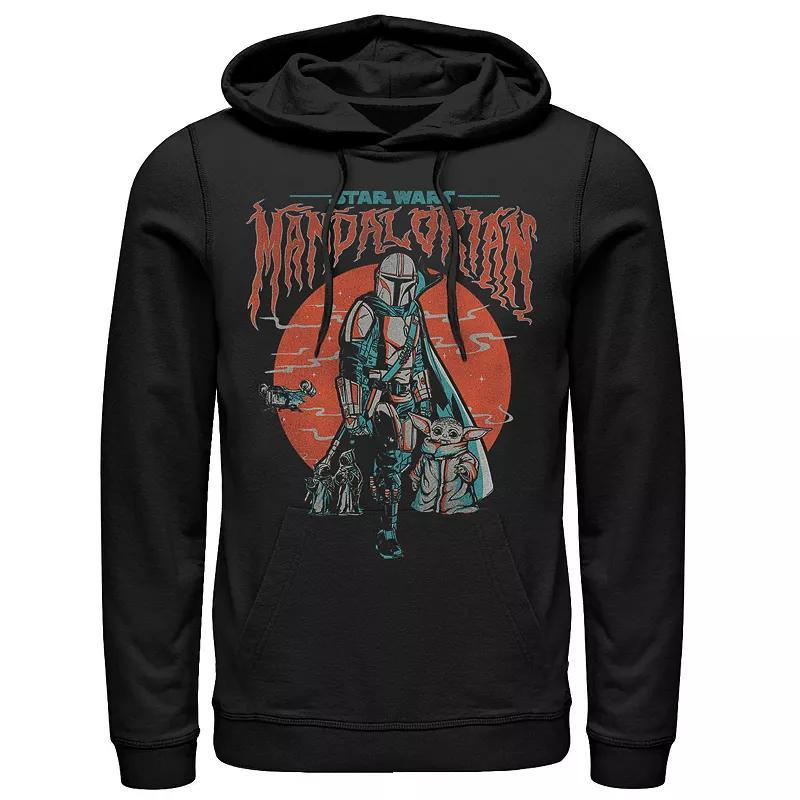 Mens Star Wars The Mandalorian The Child Foggy Portrait Graphic Hoodie Product Image