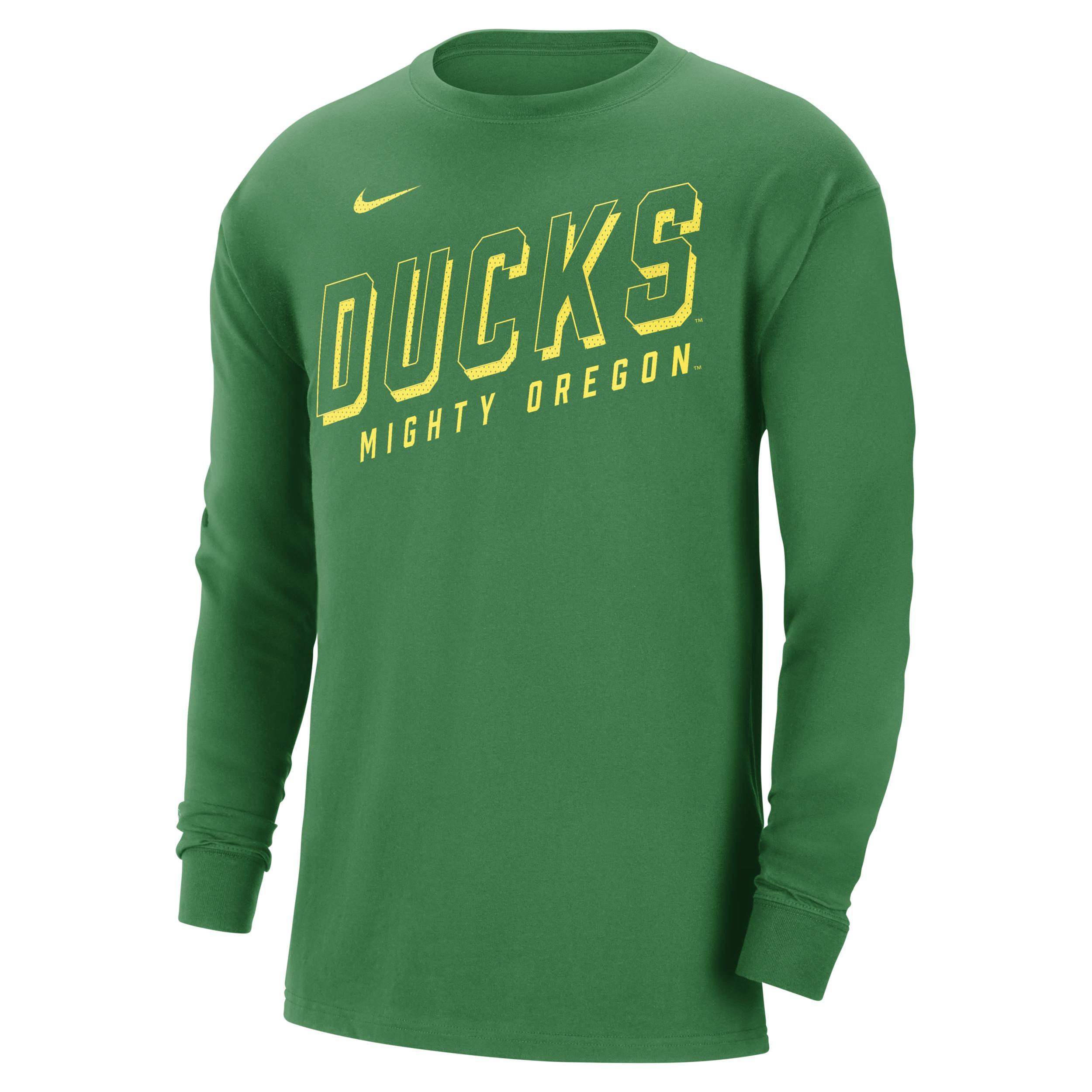 Oregon Nike Mens College Long-Sleeve Max90 T-Shirt Product Image