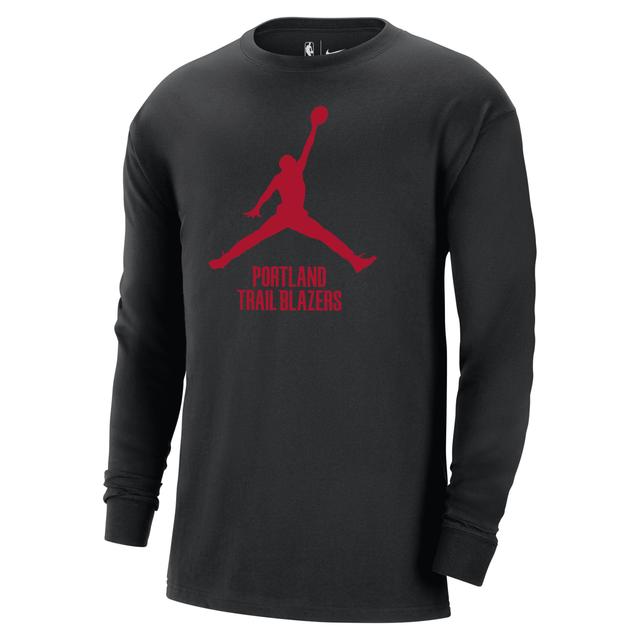 Men's Portland Trail Blazers Essential Jordan NBA Long-Sleeve T-Shirt Product Image