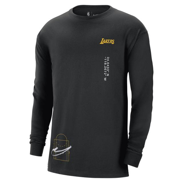 Los Angeles Lakers Courtside Max90 Nike Mens NBA Long-Sleeve T-Shirt Product Image