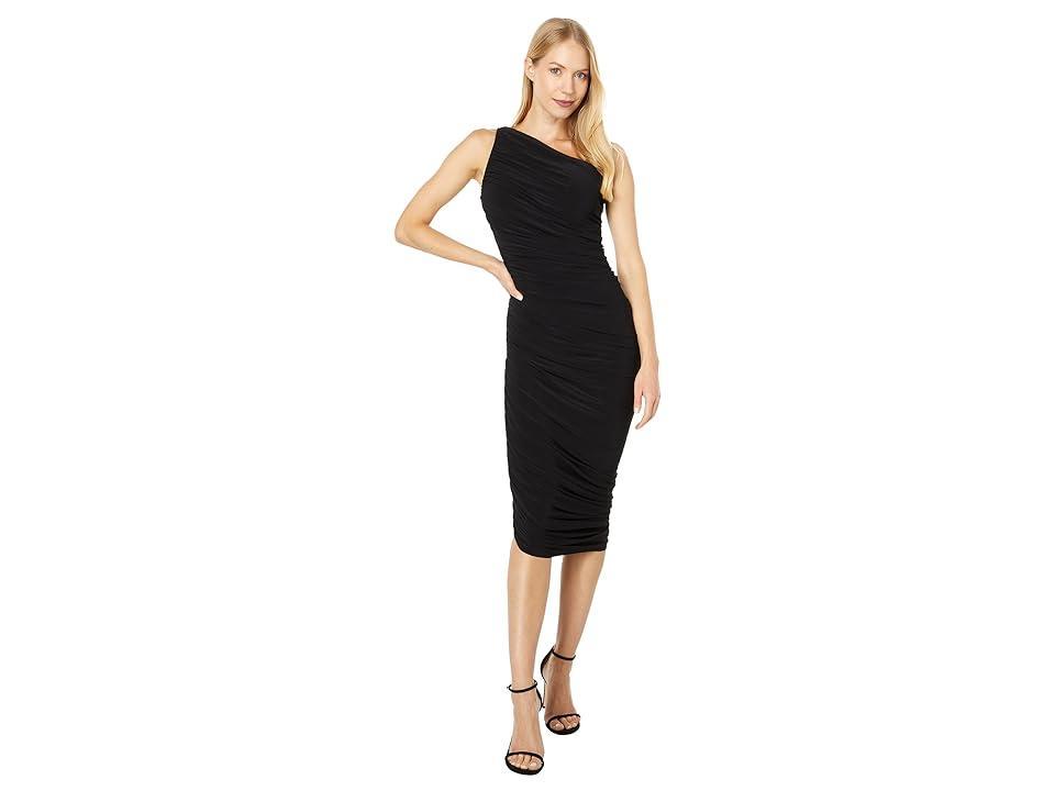 Norma Kamali Diana Ruched One-Shoulder Dress Product Image