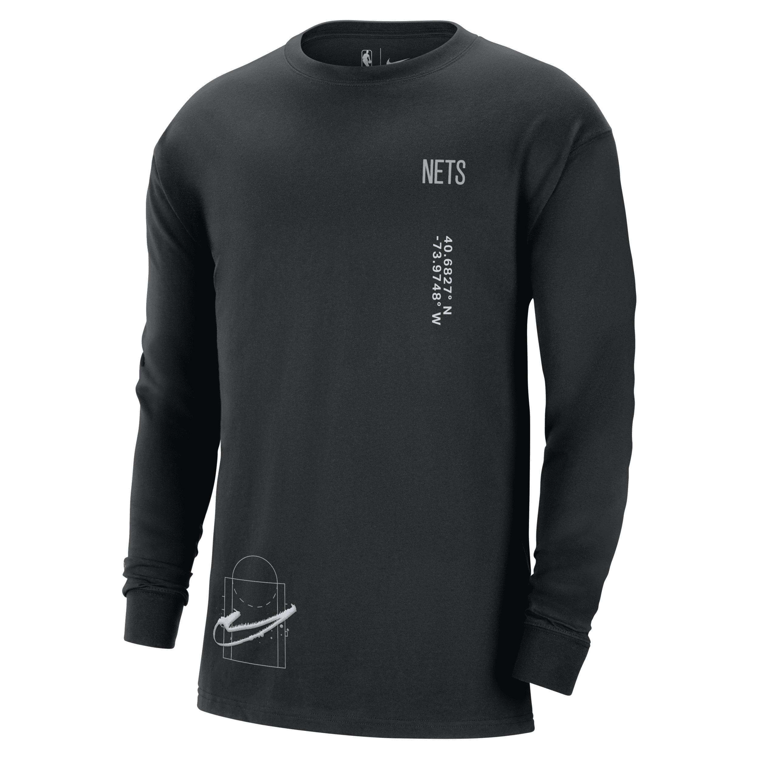 Brooklyn Nets Courtside Max90 Nike Mens NBA Long-Sleeve T-Shirt Product Image