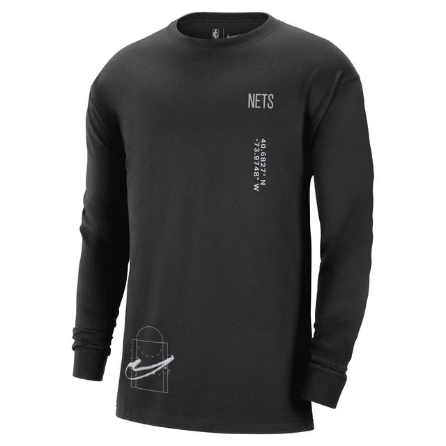 Brooklyn Nets Courtside Max90 Nike Men's NBA Long-Sleeve T-Shirt Product Image