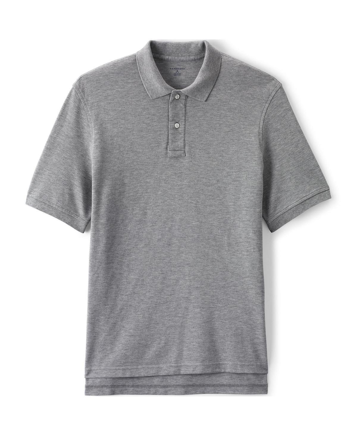 Lands End School Uniform Mens Short Sleeve Mesh Polo Shirt Product Image