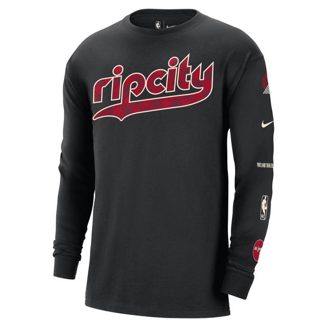 Portland Trail Blazers 2023/24 City Edition Nike Mens NBA Max90 Long-Sleeve T-Shirt Product Image