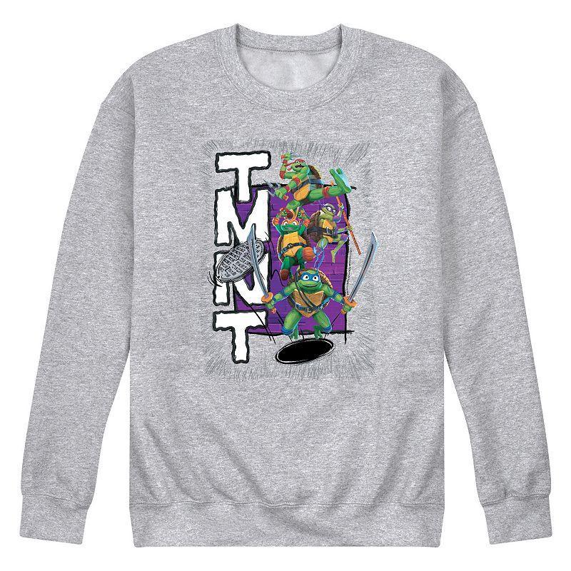 Mens Teenage Mutant Ninja Turtles Mutant Mayhem Group Fleece Long Sleeve Graphic Tee Product Image