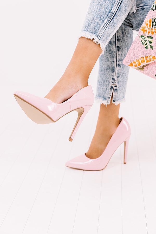 The Galilea Patent Heel In Pink Product Image