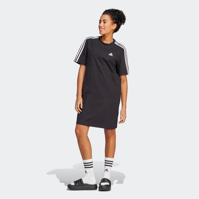 adidas Womens Active Essentials 3-Stripes Single Jersey Boyfriend Tee Dress Product Image