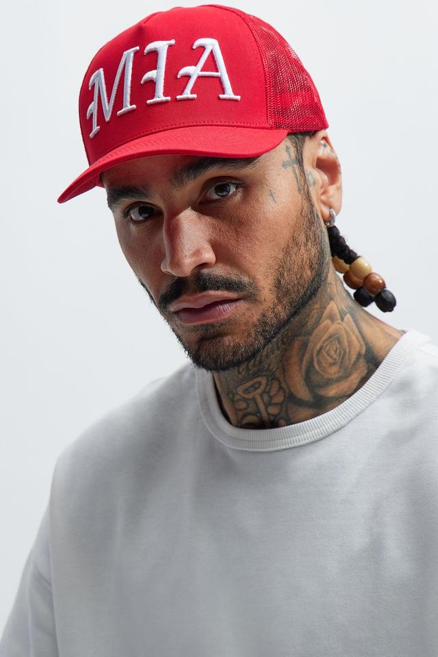 Miami Twill Trucker Hat - Red Product Image