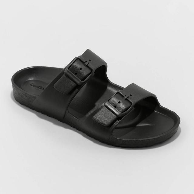 Mens Carson Two Band Slide Sandals - Goodfellow & Co Black 8 Product Image