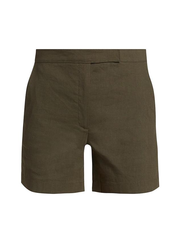 Womens Linen-Blend Shorts Product Image