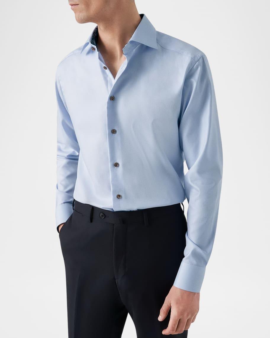 Men's Signature Twill Contemporary-Fit Dress Shirt Product Image