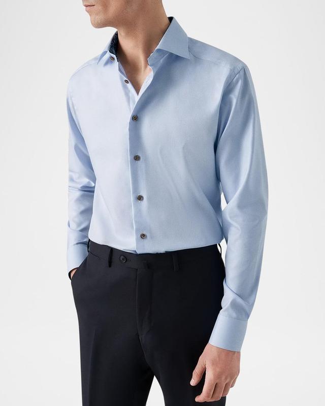 Men's Signature Twill Modern-Fit Dress Shirt Product Image