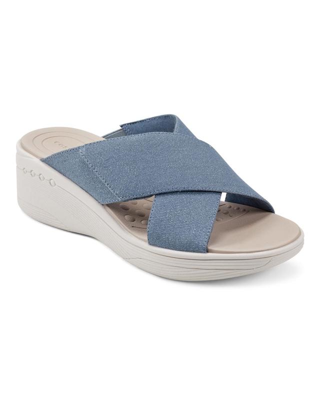 Easy Spirit Bindie Womens X-Band Wedge Slide Sandals Product Image