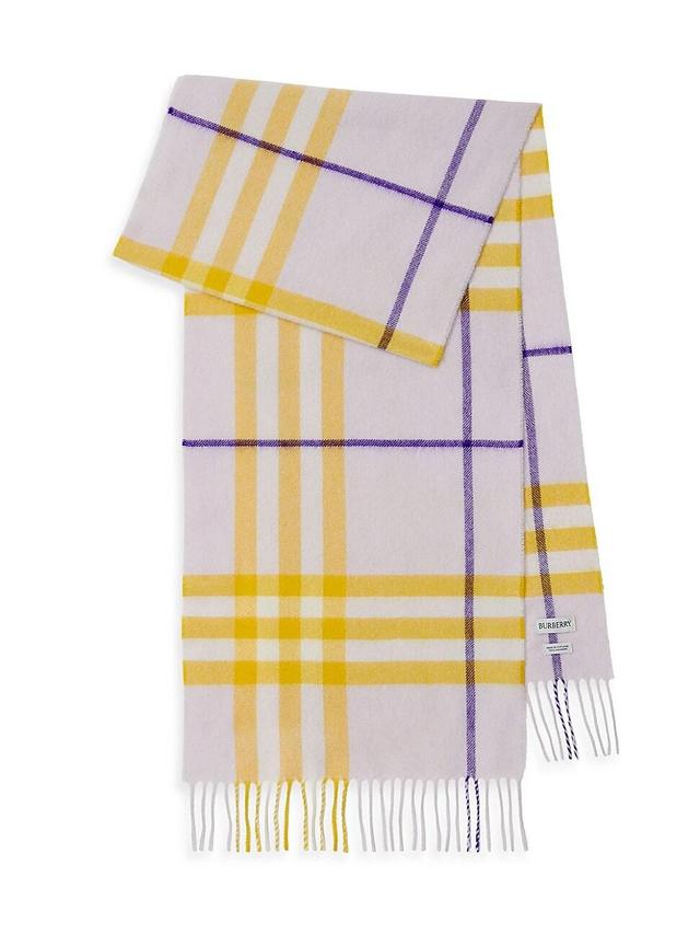 Womens Giant Check Cashmere Scarf Product Image