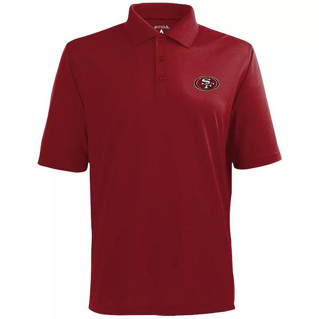 Antigua San Francisco 49ers Pique Xtra-Lite Polo - Scarlet, Mens Product Image