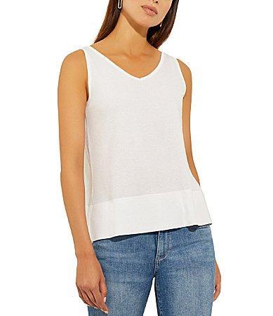 Womens V-Neck Soft Knit Tank Top Product Image