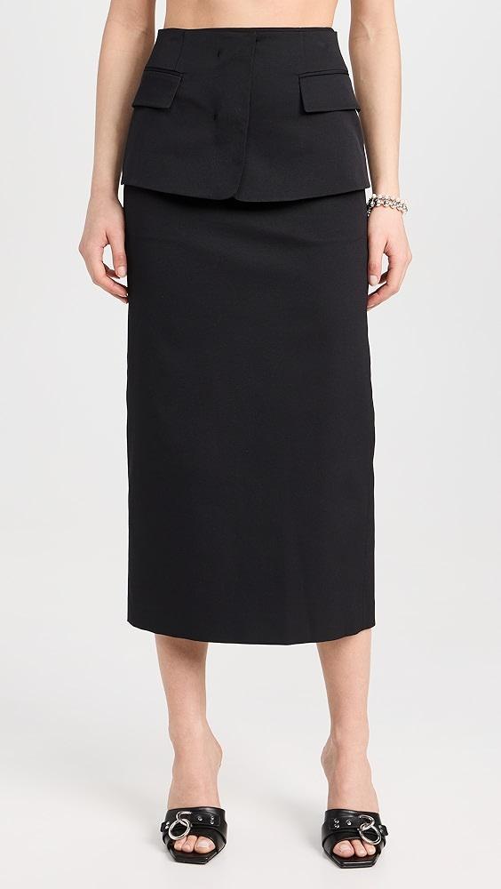 Juun. J Jacket Layerd Long Slit Skirt | Shopbop Product Image